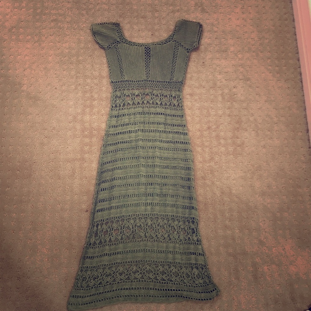 Vintage green cutout dress size xs